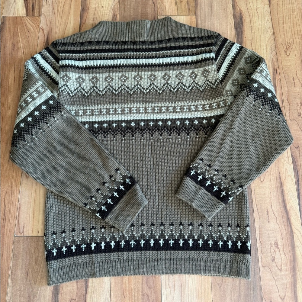 Brown Patterned Vintage Norvyk Sweater